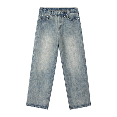 CKUANTA喷马骝做旧竹节牛仔裤