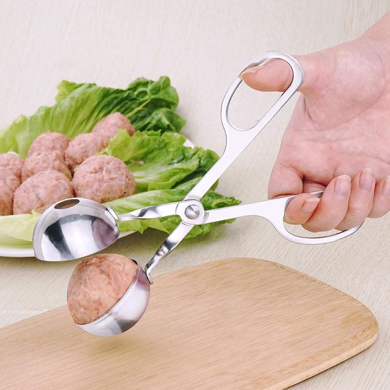 Ectia 肉丸子制作器虾滑饭团模具厨房304不锈钢做丸子夹神器家用