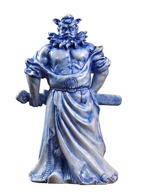 乔迁镇宅钟馗摆件工艺品手绘青花