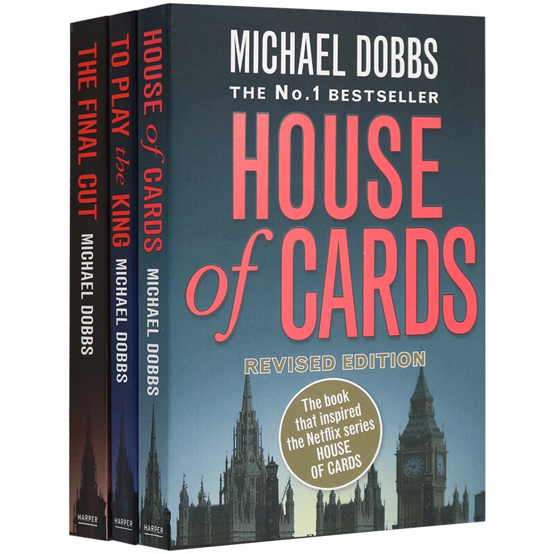 纸牌屋1-3 英文版 House of Cards 1-3 英文原版美剧小说书 纸牌屋三部曲 BBC电视剧 经典政治小说 英文原版进口书 迈克尔·道布斯