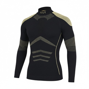 户外滑雪速干排汗透气上衣男款秋冬保暖长袖运动T恤健身服打底衫