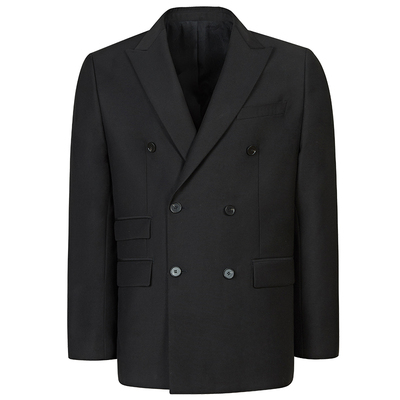 戗驳领双排扣休闲西装