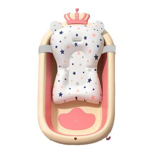 英氏婴儿洗澡盆宝宝澡盆儿童用品可坐躺大号新生折叠家用婴儿浴盆