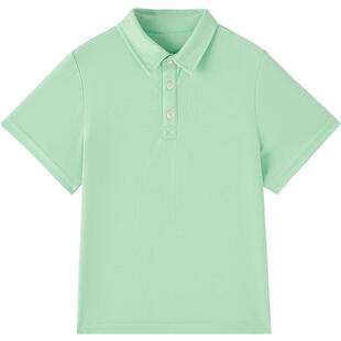 儿童速干Polo衫夏季男童白色短袖T恤宽松吸汗运动装女童大童上衣