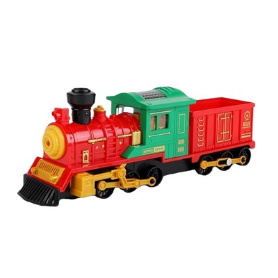 万向轮声光喷雾火车电动蒸汽火车头模型儿童玩具车碰碰车1一3岁男