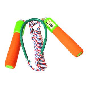 西安上海中考训练新健海绵手柄6号8号计数条纹棉纱标准中小学跳绳