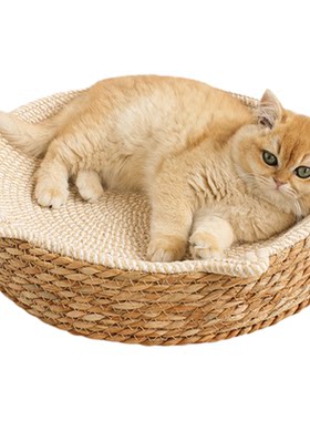 猫窝四季通用半封闭幼猫小猫专用超大安全感夏季藤编新型宠物猫床