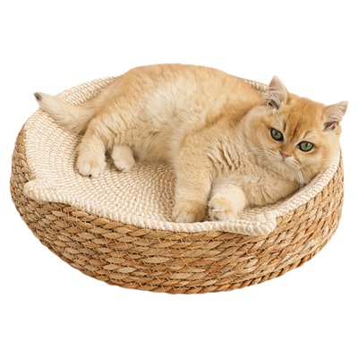 猫窝四季通用半封闭幼猫小猫专用超大安全感夏季藤编新型宠物猫床
