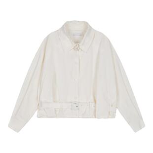 MOUSSY 2026早春新品甜酷风灯笼袖短款收腰夹克外套028JSC30-1039