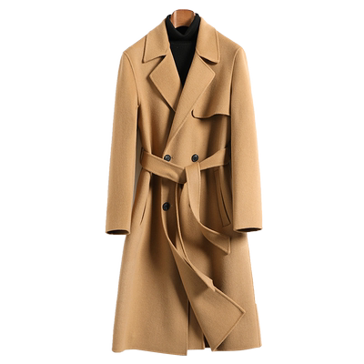 中长双面全羊毛过膝羊绒大衣外套