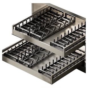 碗碟收纳架厨房橱柜内置抽屉分隔餐具收纳放碗架堆碗架盘子置物架