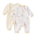 全棉时代婴儿衣服纯棉秋冬装宝宝新生婴儿连体衣打底衣内穿睡衣