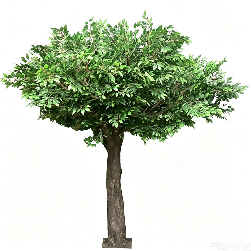 仿真玻璃钢大树摆设大型假树榕树绿植造景户外落地包柱子室内装饰
