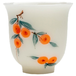 高档璞玉白瓷釉下彩手绘主人杯单杯高档个人专用茶杯陶瓷品茗茶杯