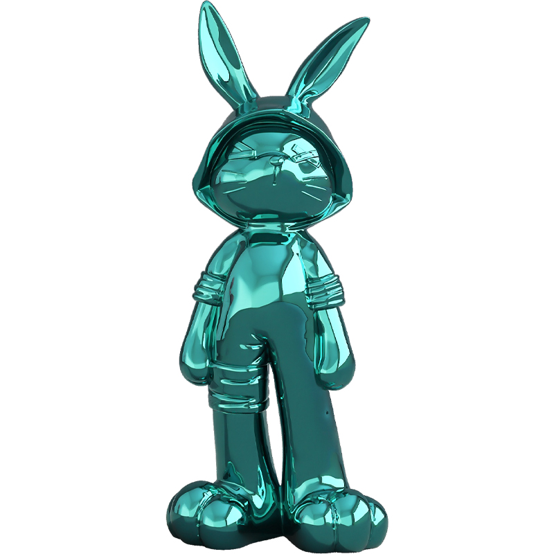 电镀兔子潮玩摆件大气工艺品客厅玄关酒柜轻奢装饰品乔迁新居礼品