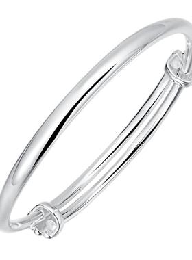 男士纯银手镯9999纯银实心新款