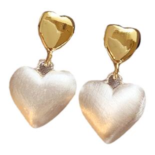 倪妮同款双爱心耳环女高级感气质耳钉2026年新款爆款小众独特耳饰