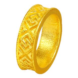 老克勒古法黄金方胜纹卡环足金999小配件隔珠串珠DIY配饰送礼女