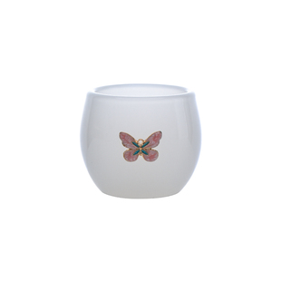 法兰轻奢高档玉质蝴蝶玻璃茶杯主人杯个人专用中式品茗杯功夫茶具