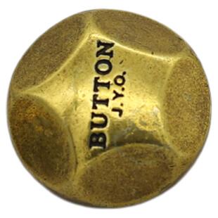 启铭复古风BUTTON字母金属缝线纽扣百搭针织开衫15mm圆形做旧扣子