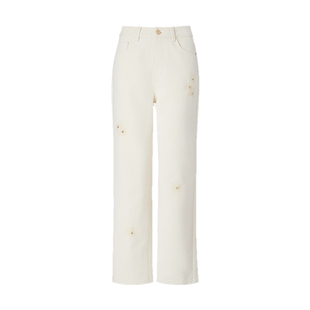 【新疆长绒棉】ELSEWHERE珂思商场同款钉珠直筒牛仔裤2026春新款