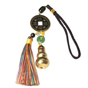 2026丙午马年葫芦铜钱太岁令五黄二黑令家居公司店铺车挂饰吉祥物