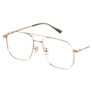 海伦凯勒近视眼镜框男士双梁飞行员痞帅金丝大框眼睛镜架女H82056