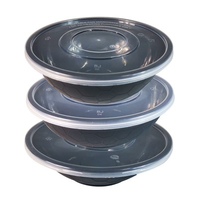 球碗PP塑料磨砂食品级打包配送盒