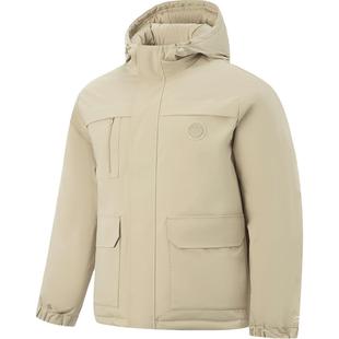 李宁航天动态保暖羽绒服男冬季官方新款连帽衣服短款工装运动外套