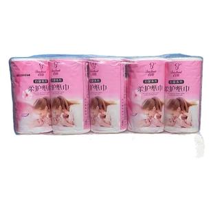 百丽妇婴卫生纸130克独立包装10卷实惠装家用卷纸6层小卷便携装