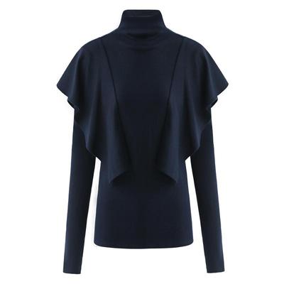 COCOBELLA荷叶边假两件针织衫