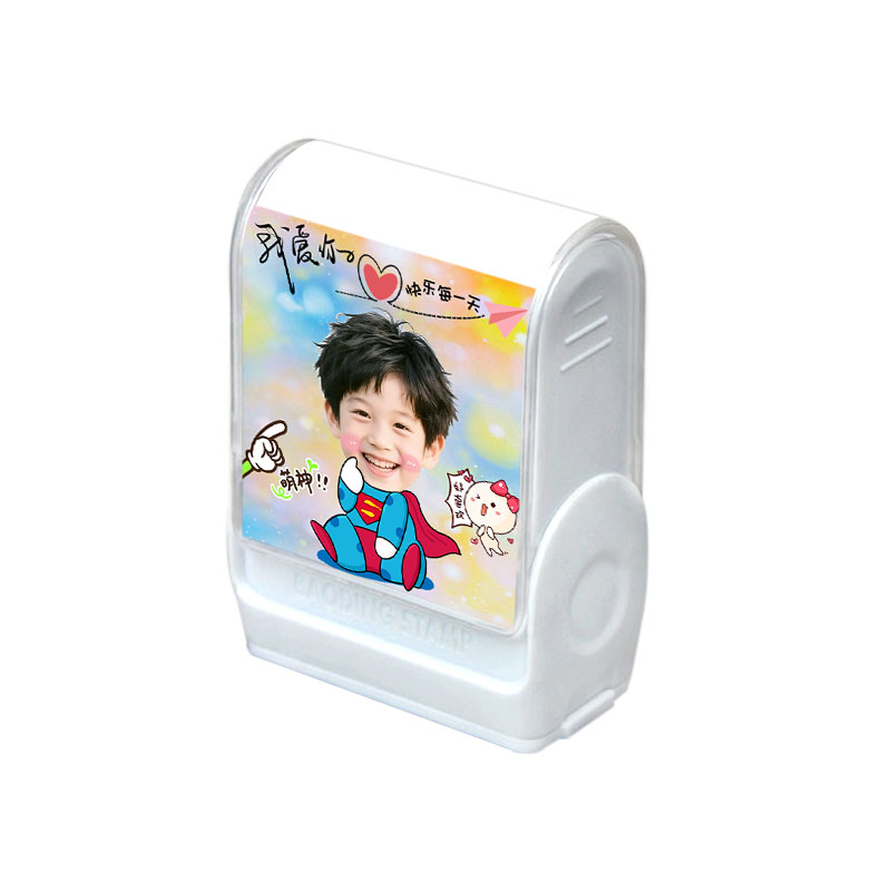 名字印章幼儿园小班签字大头贴卡通图章儿童名字贴照片防水姓名章