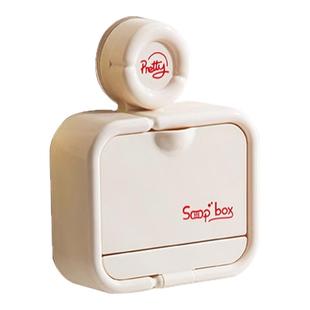 吸盘翻盖沥水肥皂盒香皂盒置物架壁挂式免打孔沥水盒皂架排水家用