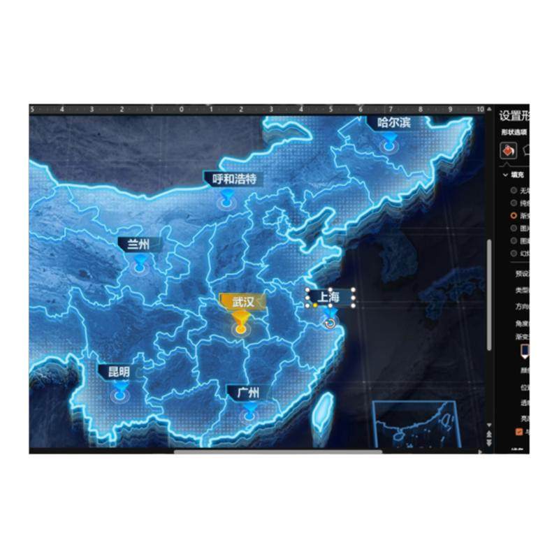 定制世界各国地图飞线立体动画