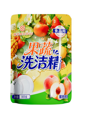 洗洁精家用食品级低泡易漂去油污800g袋装去味洗碗果蔬餐具清洁剂
