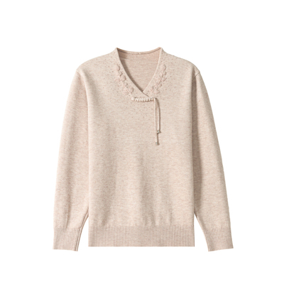 恒源祥100纯羊毛衫中老年上衣女