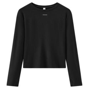 轻户外|商场同款|森马长袖T恤女冬分割发热抓毛修身2025新款上衣