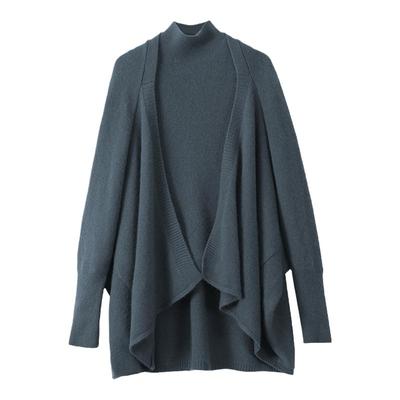 不规则绵羊毛披肩羊绒针织开衫
