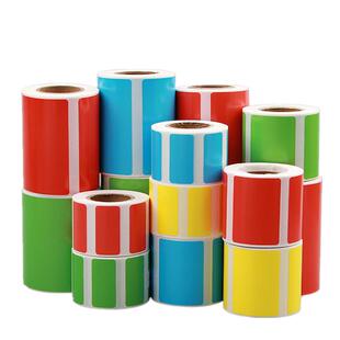 小卷便携彩色透明哑银热敏合成标签纸40*30 20 50 60 70 80精B21臣B3S条码打印不干胶贴商品价格三防水撕不烂