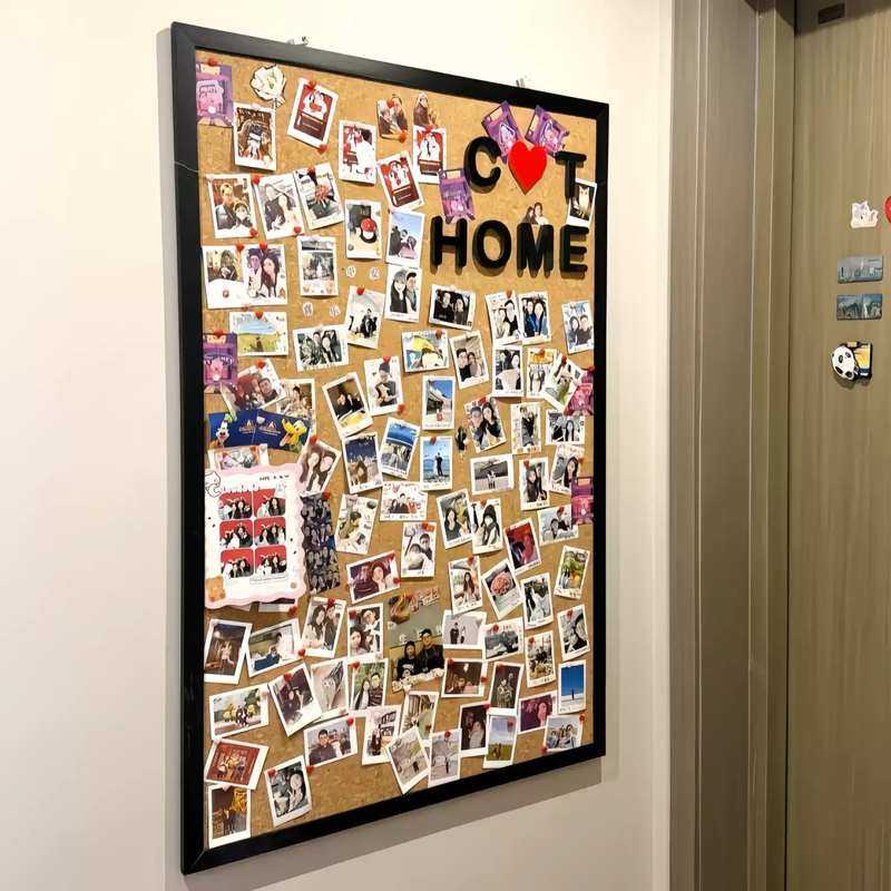 照片墙高级感客厅diy墙面装饰毛毡板卧室免打孔拍立得展示背景墙