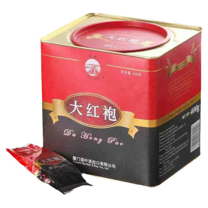 中茶厦门海堤茶叶AT111大红袍浓香型一级武夷岩茶箱提装400g*12听