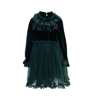 Qimoo淇木商场同款童装女童公主网纱蓬蓬长袖连衣裙QMT4LP333C