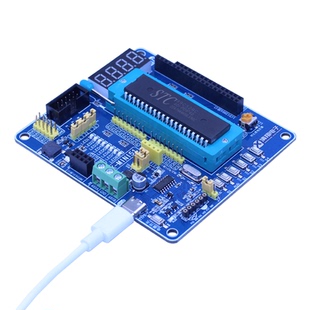 清翔51/AVR单片机最小系统板 51单片机开发板 STC89送程序+教程