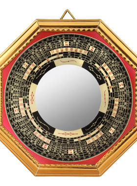 真玻璃八卦镜家用门口大门凹凸面的五行太极凸镜凹镜窗户摆件挂件