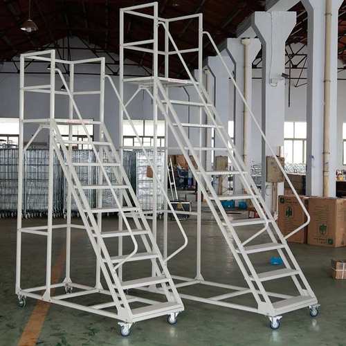 仓库登高车超市货架式上货登高梯库房理货取货可移动带轮平台梯子