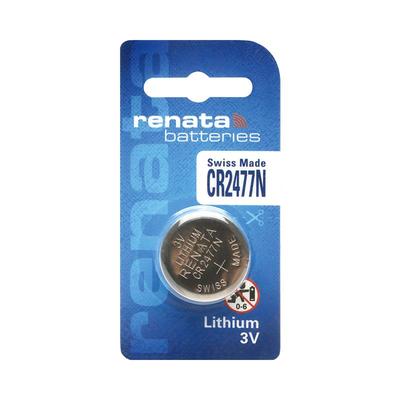 Renata瑞士CR2477N纽扣锂电池3V伏原装进口T型仪器仪表电饭煲电饭锅人员定位卡韩国破壁机专用批发电池电子