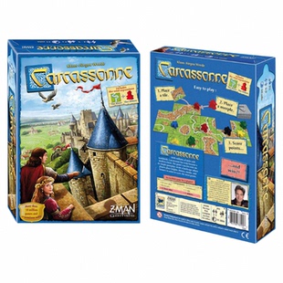 英文版 Carcassonne 卡尔卡松聚会纸牌游戏桌游趴 卡卡城策略桌游