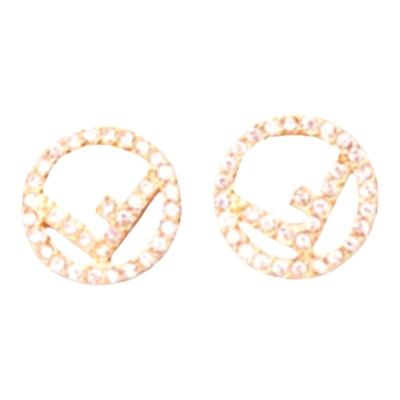 18K金F笛玫瑰金耳钉男女情侣款