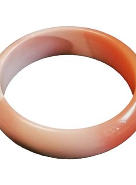 天然色彩红蛋白俏色手镯天然矿石