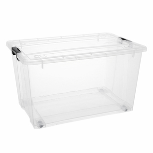 高透收纳箱家用大容量储物箱衣服玩具整理箱特大号全透明塑料箱子